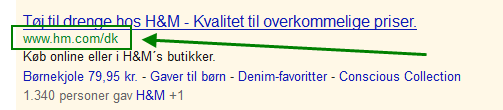 Annonceret Webadresse