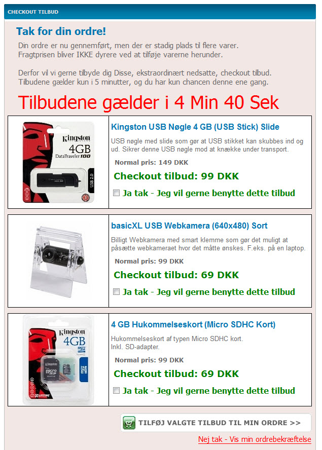 AVXperten.dk Checkout tilbud